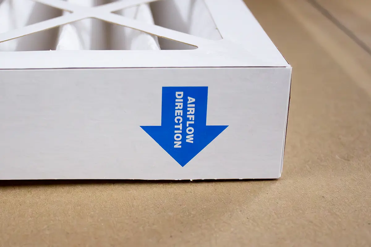 pleated filter airflow direction arrow